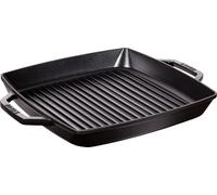 STAUB Cast Iron, Grill Pan with Two Handles, Black, 33 cm
