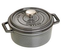 Staub Cast Iron Mini Cocotte, Round 12 cm, 0.25 L, Graphite Grey