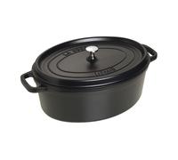 STAUB Cast Iron Oval Cocotte, 8.5-quart, Black Matte