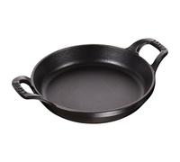 STAUB Cast Iron Oven Dish, 20 cm, 0.75 L, Induction, Made in France | Serving Pan with 2 Handles, Suitable for All Hob Types, Stackable, Black Enamelled