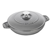 STAUB Round Cast Iron Oven Dish, 20 cm, Graphite Grey