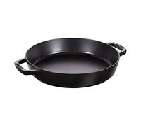 STAUB Cast Iron Paella Pan, 34 cm, 4.2 L, Induction, Made in France | Suitable for All Hob Types, Oven-Safe, Enamelled, Black