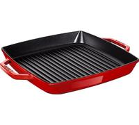 STAUB Cast Iron Pan with two handles, Suitable for induction, 28 x 28 cm, Red