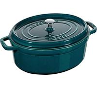 STAUB Cast Iron Roaster/Cocotte, Oval 31 cm, 5.5 L, La Mer