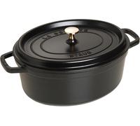 STAUB Cast Iron Oval Cocotte, 8.5-quart, Black Matte
