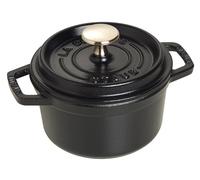 STAUB Cast Iron Roaster/Cocotte, Round, 14 cm, 0.8 L, Black
