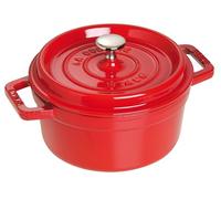 STAUB Cast Iron Roaster/Cocotte, Round, 22 cm, 2.6 L, Cherry Red