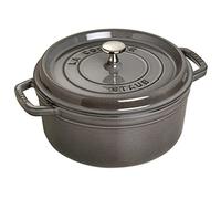 STAUB Cast Iron Roaster/Cocotte, Round, 24 cm, 3.8 L, Graphite Grey