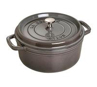 STAUB Cast Iron Roaster/Cocotte, Round, 26 cm, 5 L, Graphite Grey