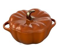 STAUB Ceramic 0.75-qt Petite Ceramic Pumpkin, Oven & Stove Safe up to 572°F, Pumpkin Dish, Ceramic Baking Dish, Candy Dish, Burnt Orange