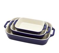 STAUB 40508-170-0 Ceramic Baking Dish Set, Dark Blue