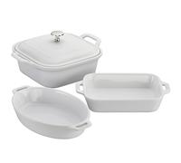 STAUB 40508-645 Ceramics Baking Dish Set, Stainless Steel, White