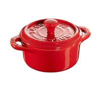 STAUB Ceramics Dutch Oven 3-piece Mini Round Cocotte Cherry