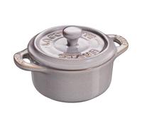 Staub Ceramique 10 cm round ceramic Mini Cocotte ancient-grey