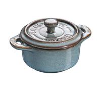 Staub Ceramique 10 cm round ceramic Mini Cocotte ancient-turquoise
