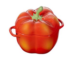 Staub Ceramique 11 cm pepper ceramic Cocotte orange-red