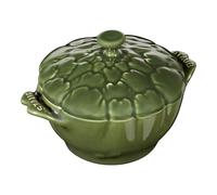 Staub Ceramique 13 cm artichoke ceramic Cocotte basil-green