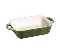 Staub Ceramique 14 x 11 cm rectangular ceramic Oven dish basil-green