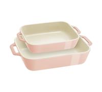 Staub Ceramique 2-pcs rectangular ceramic Ovenware set light pink
