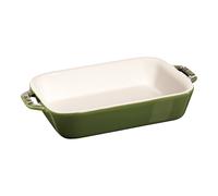 Staub Ceramique 20 x 16 cm rectangular ceramic Oven dish basil-green