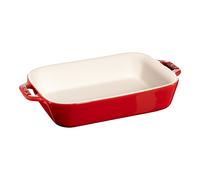 Staub Ceramique 20 x 16 cm rectangular ceramic Oven dish cherry