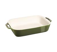 Staub Ceramique 27 x 20 cm rectangular ceramic Oven dish basil-green