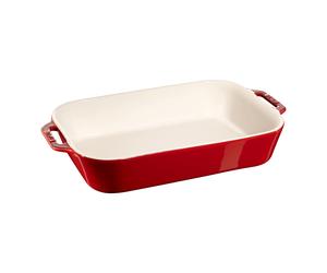 Staub Ceramique 34 x 24 cm rectangular ceramic Oven dish cherry