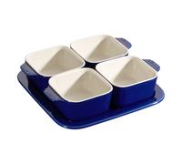 Staub Ceramique 5-pcs square ceramic Appetiser set dark-blue