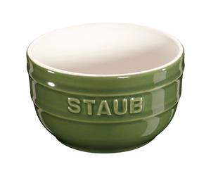 Staub Ceramique 9 cm / 2-pcs round ceramic Ramekin set basil-green