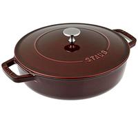 STAUB Chistera Cast Iron Oval Casserole, Grenadine Red, 24 cm