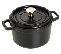 STAUB Unisex - Adult Round Casserole, Black, 16 cm