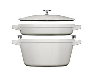 Staub - cookware set, 2-piece, round, White Truffle, 40508-385 / 145624107