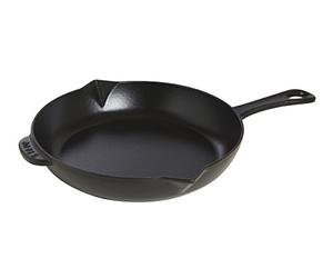 Staub Dust Frying Pan, 26 cm, Cast Iron, Induction Safe, Black