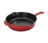 STAUB Fry Pans Cast Iron 8.5-inch Traditional Deep Skillet-Cherry
