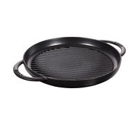 Staub 40511-521-0 Grill Pan, Round, 30 cm, Cast Iron, Black