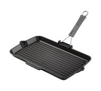 Staub Grill Pans 34 x 21 cm rectangular Cast iron Grill pan with pouring spout black