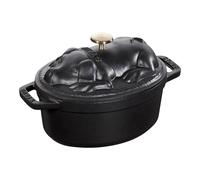 Staub La Cocotte 17 cm oval Cast iron Cocotte Pig lid black