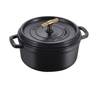 Staub La Cocotte 24 cm round Cast iron Cocotte Buster Punch black