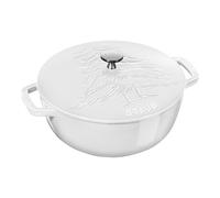 Staub La Cocotte 24 cm round Cast iron French oven pine pure-white