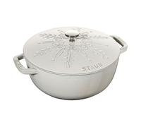 Staub La Cocotte 24 cm round Cast iron French oven snowflake white truffle