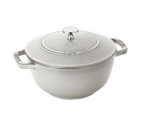 Staub La Cocotte 24 cm round Cast iron French oven white truffle