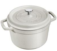 STAUB Staub round casserole dish high 4.8 L White Truffle