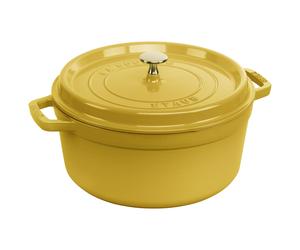Staub La Cocotte 26 cm round Cast iron Cocotte citron