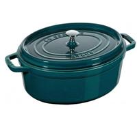STAUB Cast Iron Roaster/Cocotte, Oval 31 cm, 5.5 L, La Mer