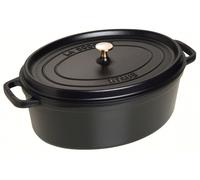 Staub Cast Iron Roaster/Cocotte, Oval 37 cm, 8 L, Black