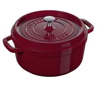 STAUB Cast Iron Roaster/Cocotte, Round, 24 cm, 3.8 L, Bordeaux