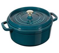 STAUB Cast Iron Roaster/Cocotte, Round, 24 cm, 3.8 L, La Mer