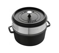 Staub - La Cocotte round with steamer insert 24 cm, black, 40502-285 / 13242423