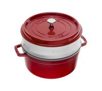Staub - La Cocotte round with steamer insert 24 cm, cherry red, 40508-823 / 13242406