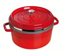 Staub - La Cocotte round with steaming insert 26 cm, cherry red, 40510-601 / 1133806